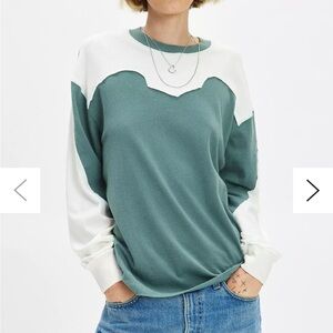 Urban Outfitters BDG Cowboy Oversized Green Crew Neck Tee NWOT